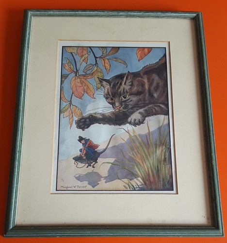 Vintage retro 40s mouse cat - vintage,