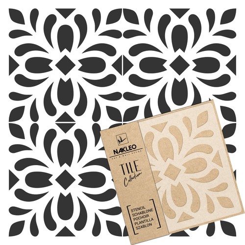 Reusable plastic tile stencil - tile,