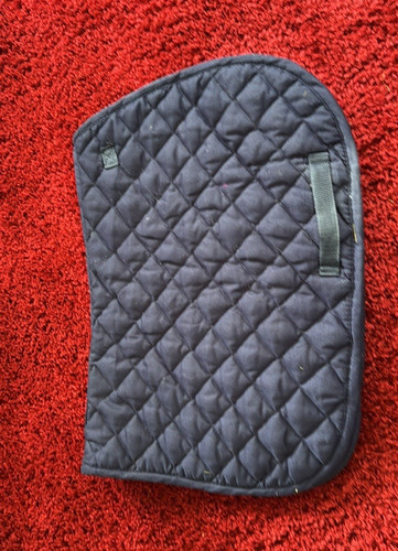 Blue quilted horse saddle pad - blue,