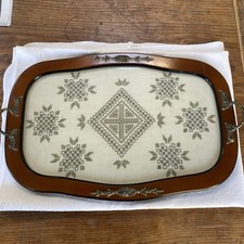 Vintage Tea Tray With Mounted