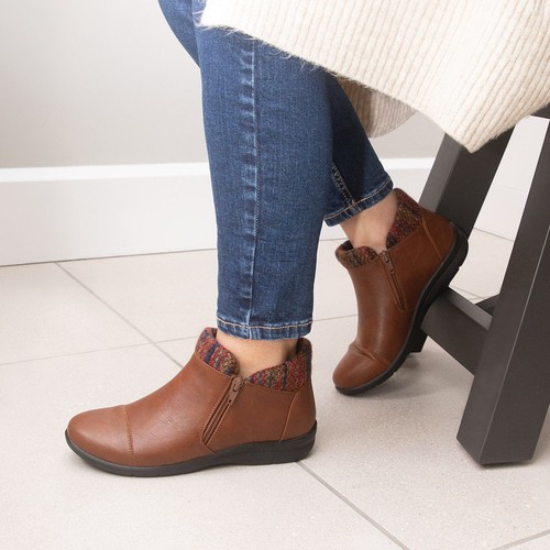 Cushion walk womens boots - boots, tan