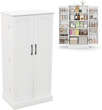 Kitchen Cupboard, Wooden Buffet Pantry Cabinet with 17 Shelves and 2 Doors,