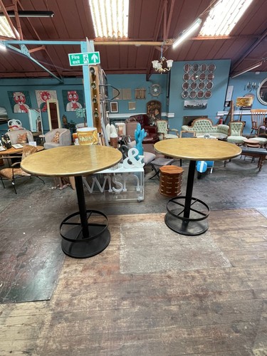 Vintage round poseur bar - poseur, table