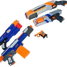 Nerf Elite Blaster Bundle VGC Dual-Strike, Roughcut, Strongarm + Genuine Darts