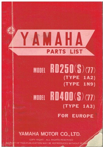 Yamaha rd250s rd400s - rd250s, 1n9)