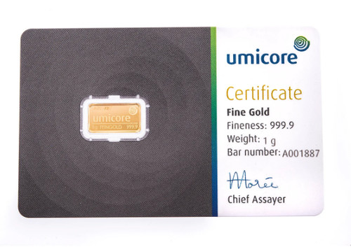 999 fine gold umicore - .999,