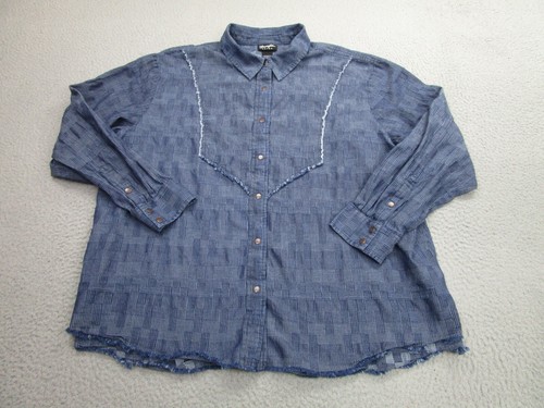 Wrangler shirt mens 2xl blue - 2xl,