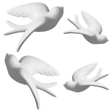 Ceramic Bird 3D Wall Decor Sculptures,Hanging Flying Swallows Wall Decor,for