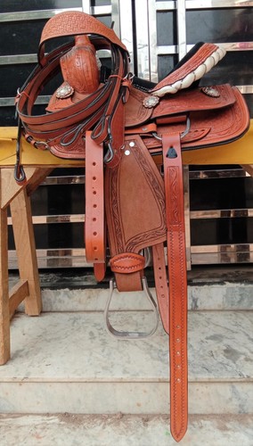 Premium leather western - western, barrel