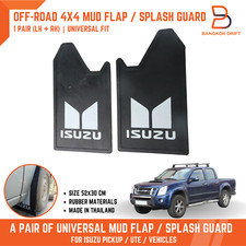 USE FOR ISUZU 4WD 4X4 OFF-ROAD MUD FLAP SPLASH GUARD TRUCK BLACK RUBBER D-MAX
