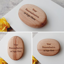 Personalised Small Wooden Pebbles - Pebble Art Custom Engraved, Keep sake, love