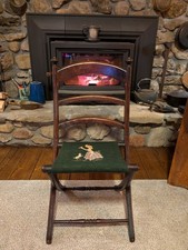 Antique wooden folding chair - wooden,