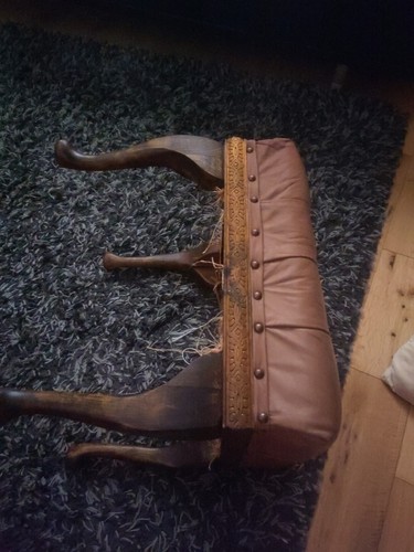 Real vintage leather brown - vintage,