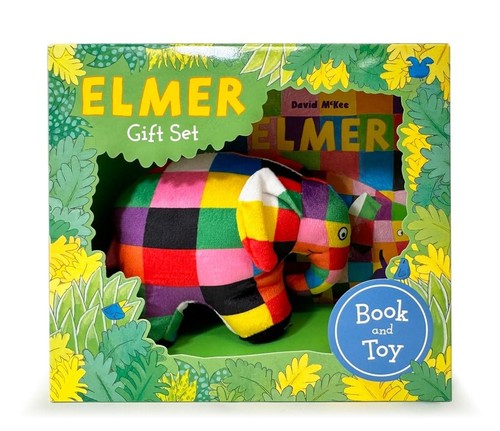 Elmer book and toy gift - book,