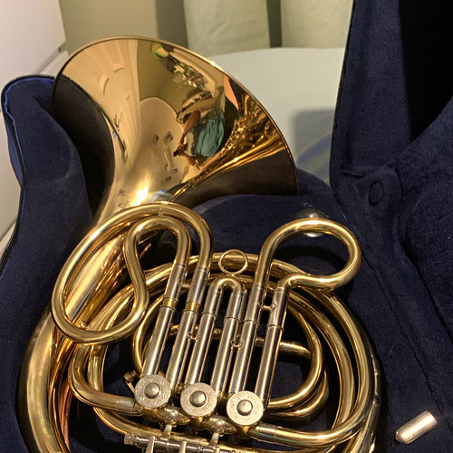 Single french horn brass - horn, f/bb