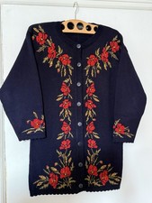 Acorn Cardigan 100% Wool Poppy