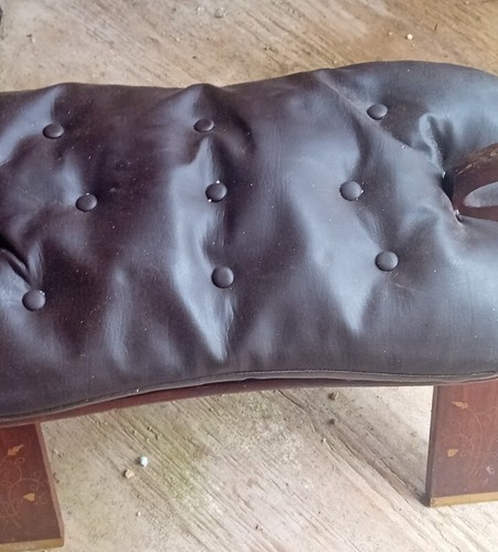 Footstool with camel style pad - footstool,