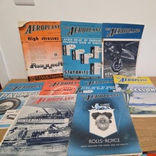 9 X ISSUES THE AEROPLANE MAGAZINE / JOURNAL AVIATION. ALL FROM 1938