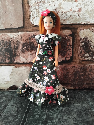 Handmade doll maxi dress - doll,