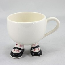 Vintage Carlton Ware Pottery - Walking Ware Teacup - Black Sandals