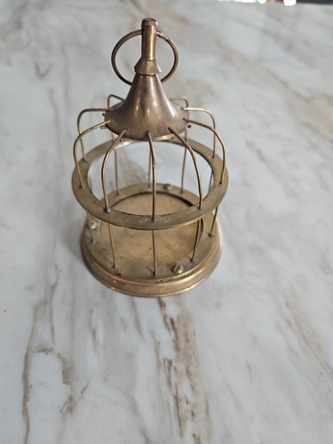 Vintage brass bird cage decor - brass,
