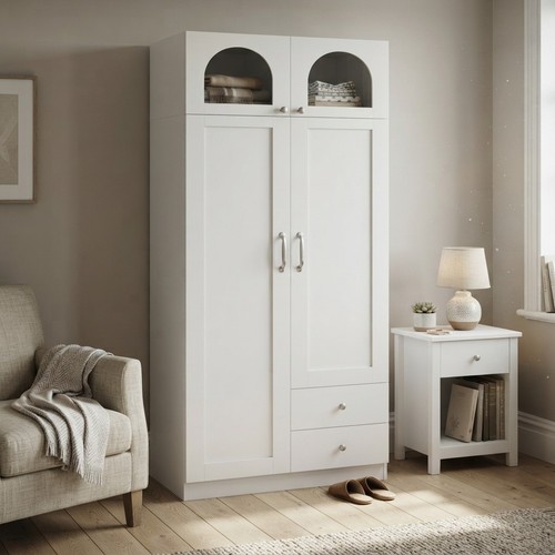 Spacious door wardrobe with - 4-door,