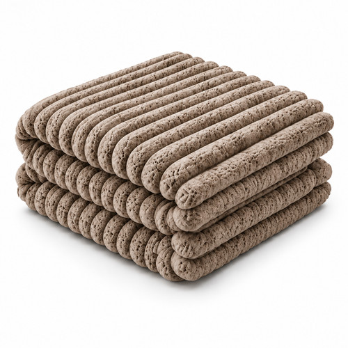 Ribbed soft fleece throws - ribbed,