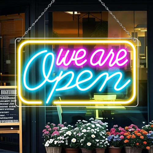 Led neon are open - open,