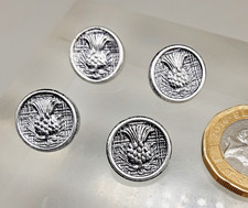 4 Vintage Embossed Silver-Tone