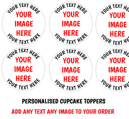 Edible personalised cupcake - edible,