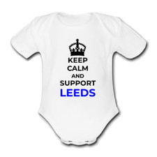 LEEDS @united KEEP CALM Babygrow Baby vest grow bodysuit Cute funny gift UTD