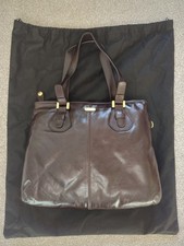 Brand New Without Tags Kipling Brown Leather Shoulder Bag Zip Closure Pockets