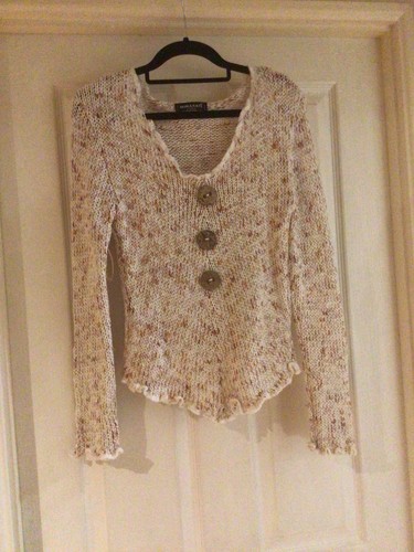 New white mix chunky - mix, knit