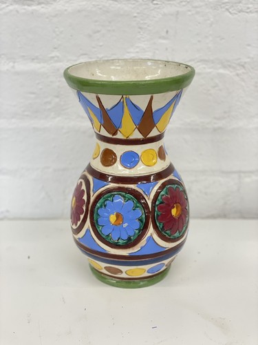 Vintage italian majolica vase - italian,