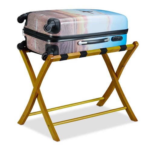 Folding wooden luggage - , rack
