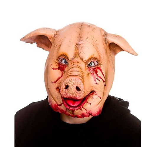 Killer pig head latex smily - latex,