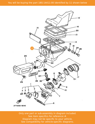 Yamaha case air cleaner 1 - case,,