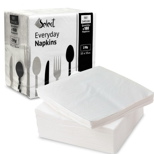 Select white paper napkins - paper,