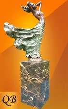 ART DECO NOUVEAU BRONZE FIGURINE SCULPTURE STATUE EROTIC NUDE LADY NAKED FIGURE