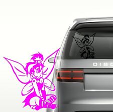 Sitting Tinkerbell car decal
