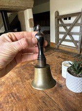 Vintage brass hand bell school - vintage,