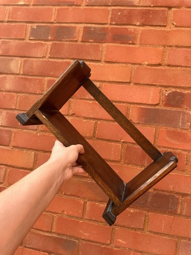 Vintage wooden oak book trough - wooden,