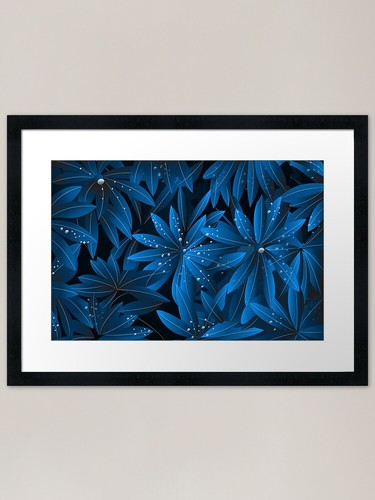 Beautiful blue leaves framed - beautiful,