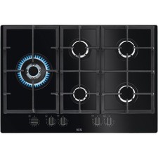 AEG HKB75820NB Built In 74cm 5 Burners Black Gas Hob