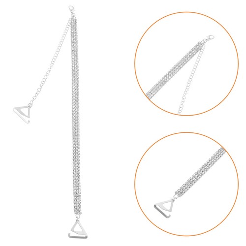 Pair rhinestone straps bra - 1,