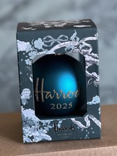 Harrods 2025 Teal / Pale Blue  Christmas  Bauble New Unopened