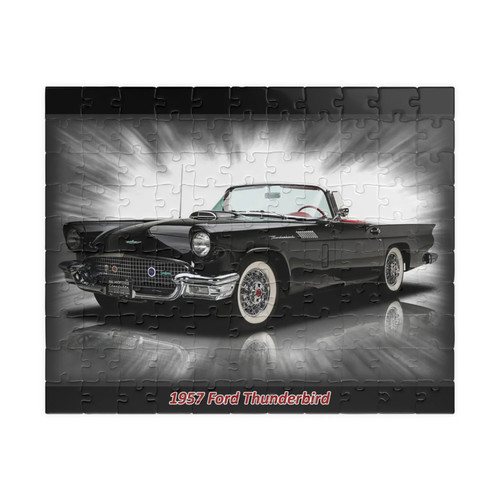 1957 ford thunderbird jigsaw - ford,