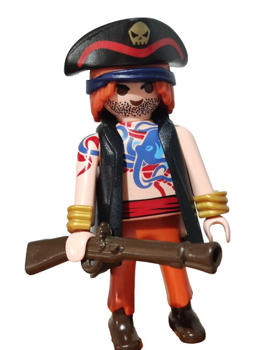 Playmobil tattooed pirate - playmobil, ship