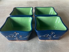 Tracy Porter Viridian Collection Set of 4 Condiment Nut Relish Candy Dish Lot