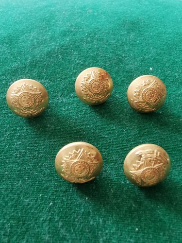 Vintage military buttons - x5,